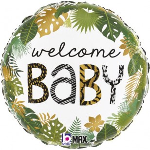 Jungle Themed Welcome Baby Balloon 